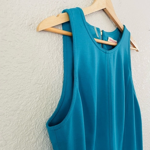 Rebecca Taylor Ponte Fit & Flare Teal Dress - Picture 3 of 13